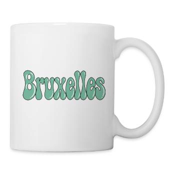 Brüsselgrüne Blasen - Tasse - Weiß - Rechts