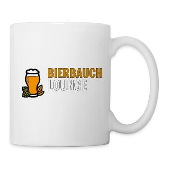 Bierbauch Lounge – lustiges Bier Motiv für Männer - Tasse - Weiß - Rechts