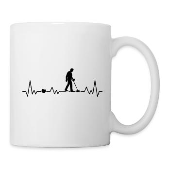 Metalldetektor Herzschlag Für Sondler - Tasse - Weiß - Rechts