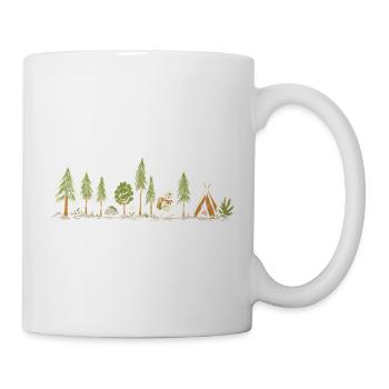 Wandern Camping Pfadfinder Wald Outdoor Abenteuer - Tasse - Weiß - Rechts