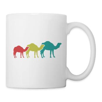 Kamel Trio Retro-Look - Tasse - Weiß - Rechts