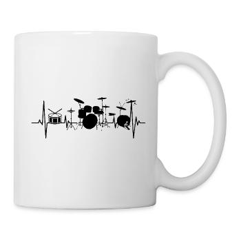 Herzschlag-Trommelmusik - Tasse - Weiß - Rechts