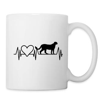 Gepard Herzschlag Herz - Tasse - Weiß - Rechts