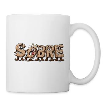 NÜCHTERNES Cartoon-Knispern - Tasse - Weiß - Rechts