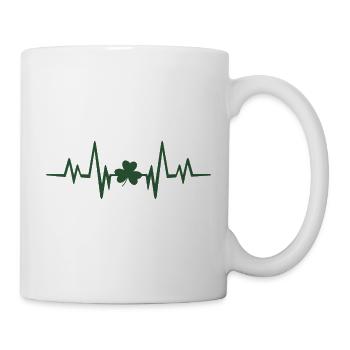 Kleeblatt-Herzschlag - Tasse - Weiß - Rechts