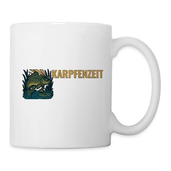 Karpfenangeln Karpfenzeit. - Tasse - Weiß - Rechts