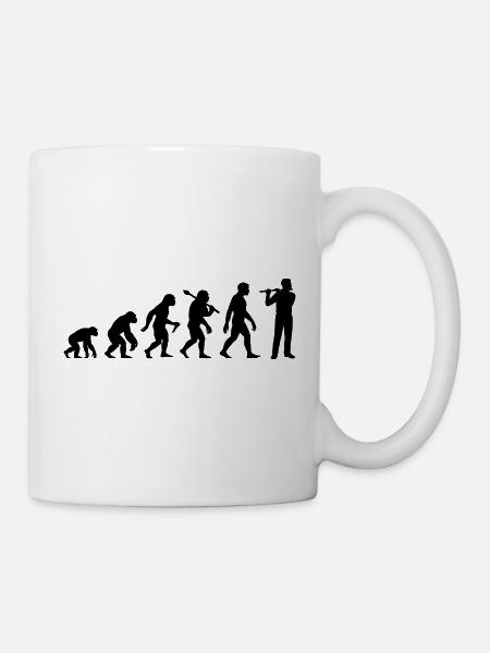 Querflöten Evolution Für Flötisten - Tasse - Weiß