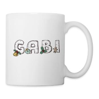 Gabi Weihnachtsbuchstaben  - Tasse - Weiß - Rechts