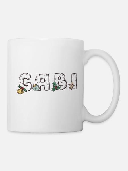Gabi Weihnachtsbuchstaben - Tasse - Weiß