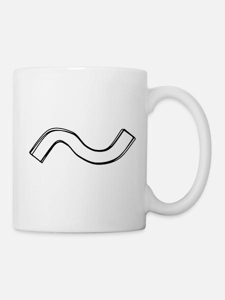 Tilde handgezeichnet - Tasse - Weiß