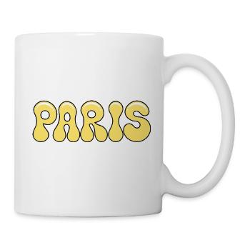 Retro Yellow Bubble Wetten - Tasse - Weiß - Rechts