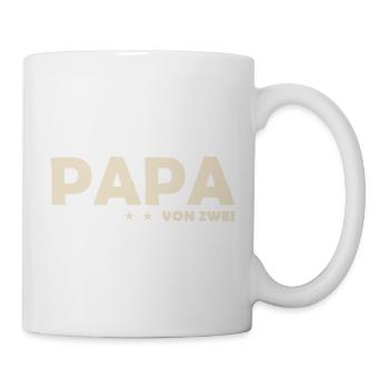 PAPA VON ZWEI – Zweifacher Vater - Tasse - Weiß - Rechts