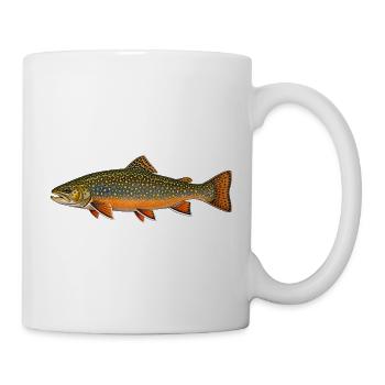 Bachforelle in Herbstfarben - Tasse - Weiß - Rechts