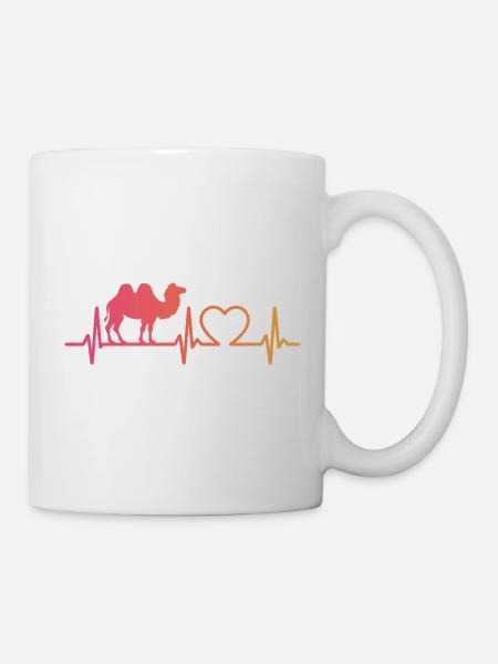 kamel herzschlag - Tasse - Weiß