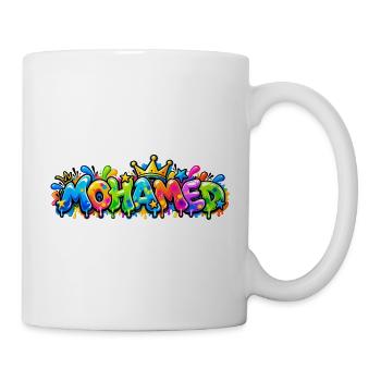 Mohamed-Graffiti-Blasenname: Königliches Geschenk! - Tasse - Weiß - Rechts