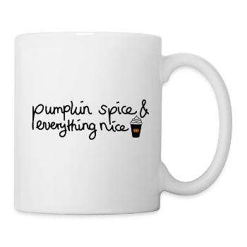 Pumpkin Spice & Everything nice - Herbstdesign - Tasse - Weiß - Rechts