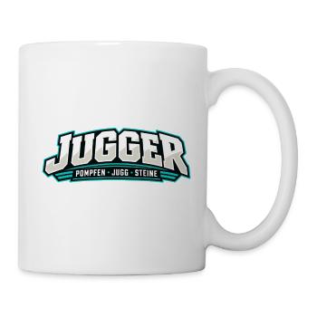 Jugger Logo Retro Neon Stil - Tasse - Weiß - Rechts