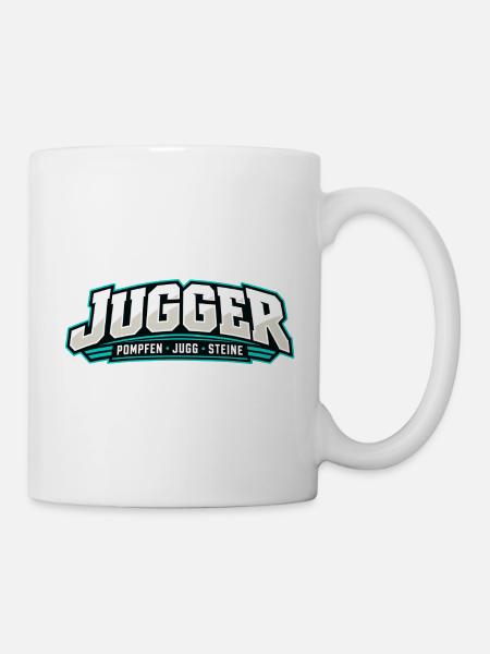 Jugger Logo Retro Neon Stil - Tasse - Weiß