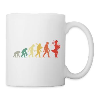 Retro Dudelsack Evolution Für Dudelsackspieler - Tasse - Weiß - Rechts