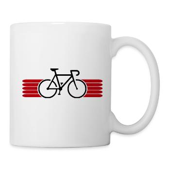 Fahrrad fahren Bike Fahrradfahrer Fahrradfahrerin - Tasse - Weiß - Rechts