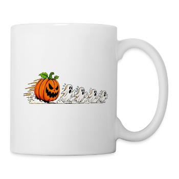 HALLOWEEN KÜRBIS GEIST - Tasse - Weiß - Rechts