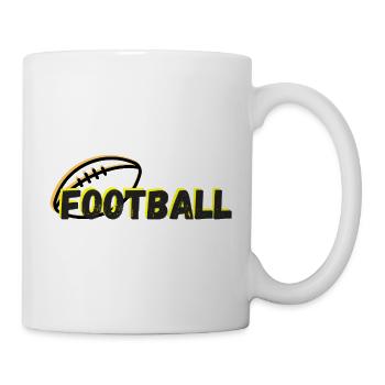 Football Black - Neon - Tasse - Weiß - Rechts
