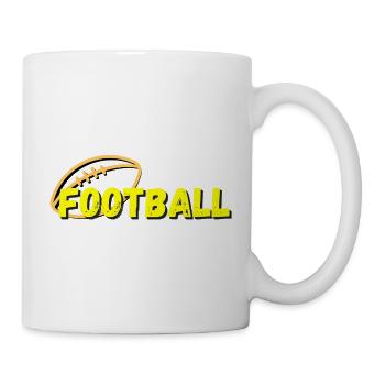 Gelb Retro Football - Tasse - Weiß - Rechts