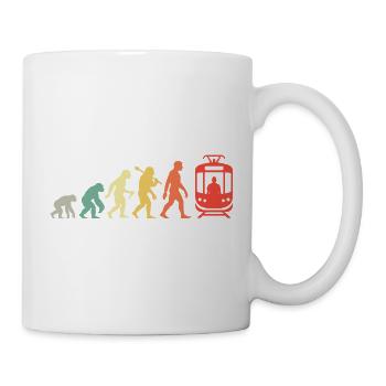 Straßenbahn Evolution Tram Straßenbahnfahrer - Tasse - Weiß - Rechts
