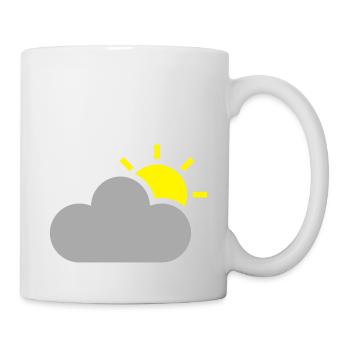 Symbole de temps - soleil et nuage - Mug blanc - blanc - Droite