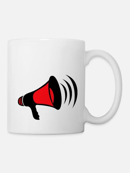 Megaphon - Tasse - Weiß