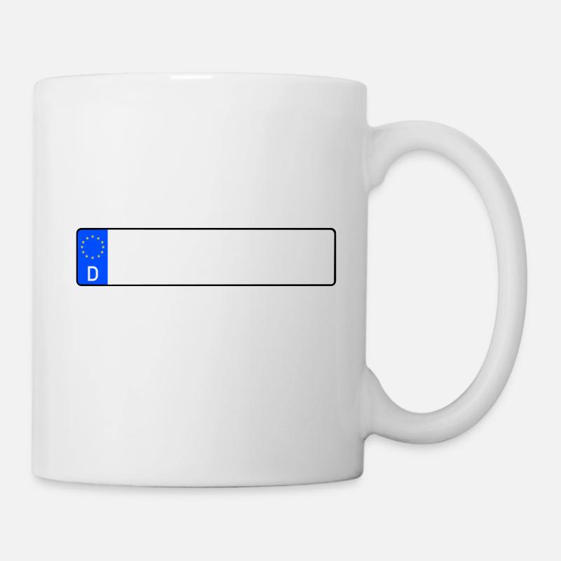 Autokennzeichen - Tasse - Weiß