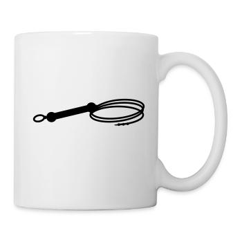 Peitsche + eigener Text - Tasse - Weiß - Rechts