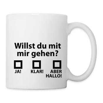 Will you go with me? - Mug - white - Right