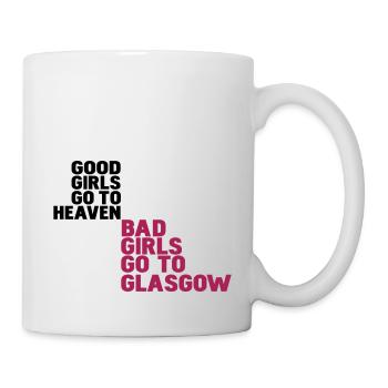 bonnes filles vont au ciel les mauvaises filles - Mug blanc - blanc - Droite