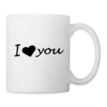 I love you - Tasse - Weiß - Rechts