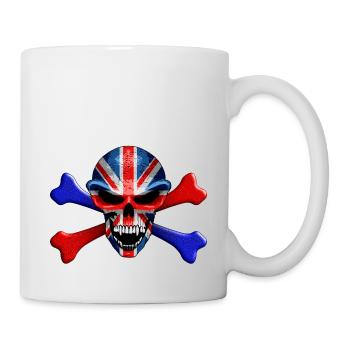 Union Jack Skull - Mug blanc - blanc - Droite