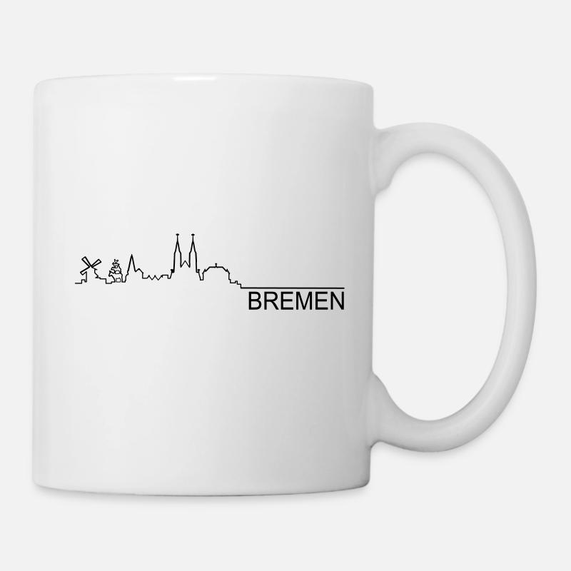 Skyline Bremen Linie - Tasse - Weiß