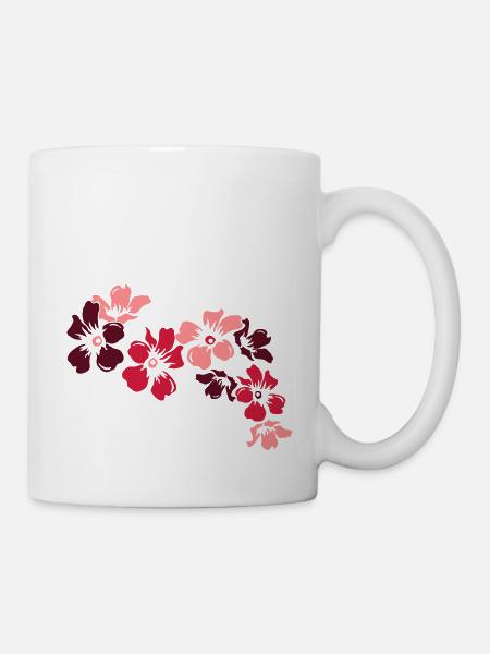 blumen - Tasse - Weiß