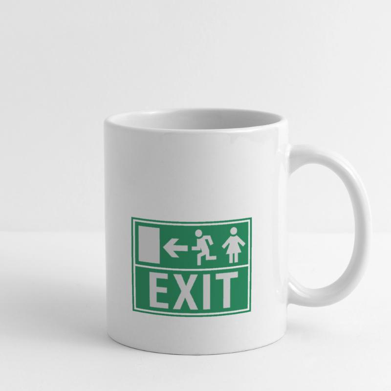 EXIT (FIRE EXIT) Mug blanc