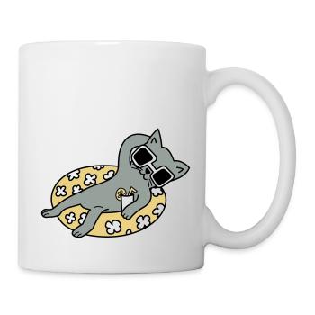 Chill out Cat - Tasse - Weiß - Rechts