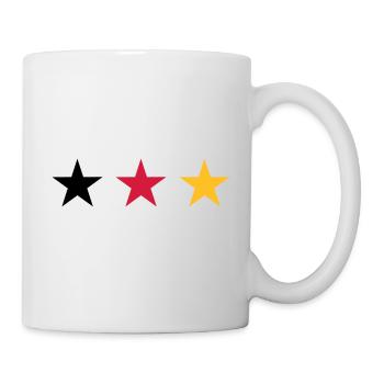 Germany three stars in Black Red Gold - Mug - white - Right