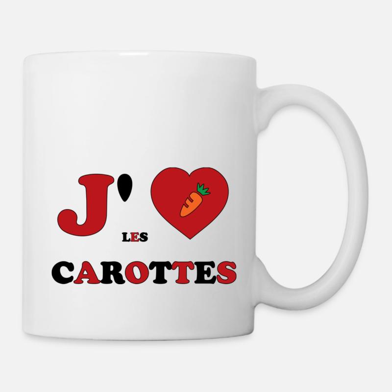 J'aime les Carottes - Mug blanc - blanc