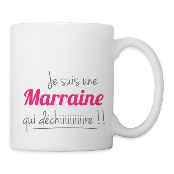 marraine qui déchiiire!! - Mug blanc - blanc - Droite
