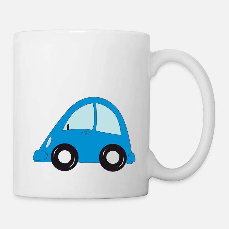 blue car - Mug - white
