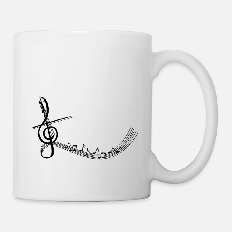 Notenschlüssel - Tasse - Weiß