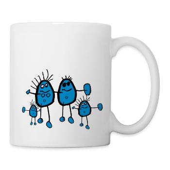 Blaugesichter im All - Tasse - Weiß - Rechts