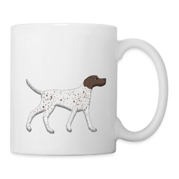 Pointer rennt - Tasse - Weiß - Rechts