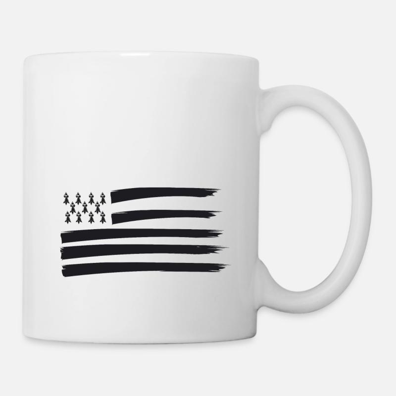 GWENN-HA-DU TRASHY - Bretagne - Breizh - Bzh - Mug blanc - blanc