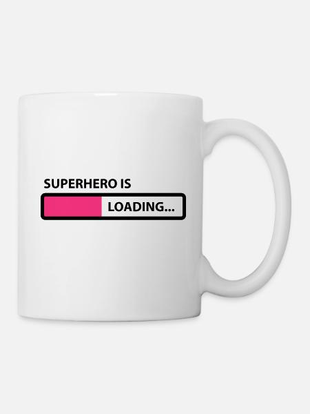 superhero is loading - Tasse - Weiß