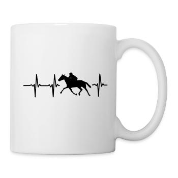 MY HEART BEATS FOR HORSES! - Mug - white - Right